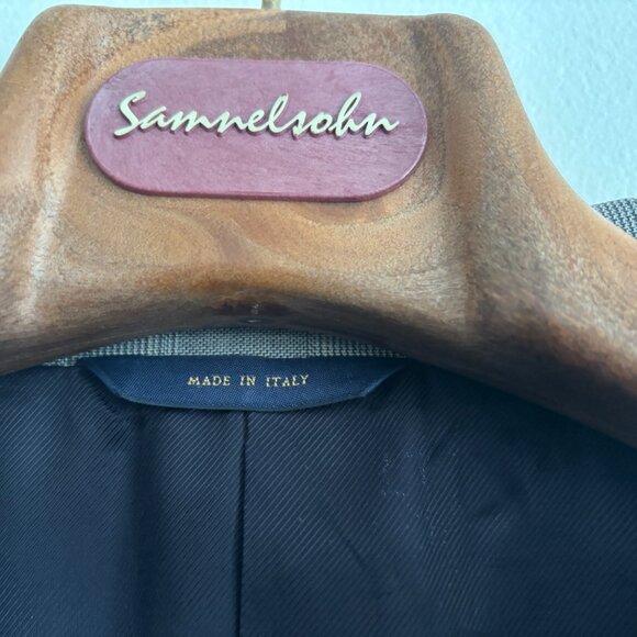 $1800 Brooks Brothers Checked Grey Wool Suit 40- 42, Pants 35 Made in Italy - Picture 14 of 16